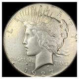 1927 Silver Peace Dollar NEARLY UNCIRCULATED