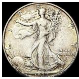 1937-S Walking Liberty Half Dollar NEARLY UNCIRCU