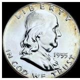 1955 Franklin Silver Half Dollar FBL GEM PROOF