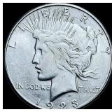1923-S Silver Peace Dollar CHOICE BU