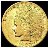1908 No Motto Indian Head $10 Gold Eagle UNCIRCULA