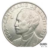 1953 Cuba Silver Peso CHOICE AU