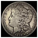 1898-S Silver Morgan Dollar LIGHTLY CIRCULATED