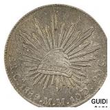 1889Ca MM Mexico Silver 8 Reales NEARLY UNCIRCULAT