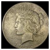 1927 Silver Peace Dollar NEARLY UNCIRCULATED