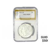 1921-D Morgan Silver Dollar PGA MS64