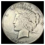 1927 Silver Peace Dollar NEARLY UNCIRCULATED