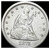 1875-S Silver Twenty Cents CLOSELY UNCIRCULATED