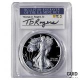 1986-S Silver Eagle PCGS PR70 DCAM Thomas D Rogers