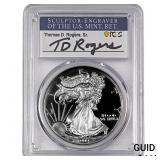 1999-P Silver Eagle PCGS PR70 DCAM Thomas D Rogers