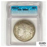 1921-D Morgan Silver Dollar ICG MS65
