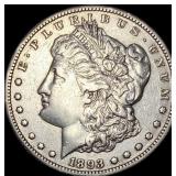 1893-CC Silver Morgan Dollar CLOSELY UNCIRCULATED