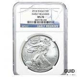2014 Silver Eagle NGC MS70 Early Releases