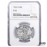 1923-S Walking Liberty Half Dollar NGC F12