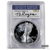 1986-S Silver Eagle PCGS PR70 DCAM Thomas D Rogers