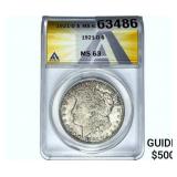 1921-D Morgan Silver Dollar ANACS MS63
