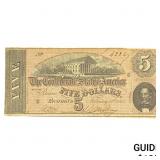 1864 $5 Confederate States America