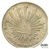 1895Ca MM Mexico Silver 8 Reales CLOSELY UNCIRCULA