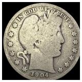 1904-S Silver Barber Half Dollar NICELY CIRCULATE