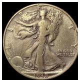1938-D Walking Liberty Half Dollar LIGHTLY CIRCULA
