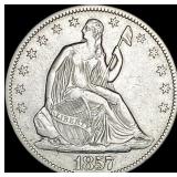 1857-O Silver Half Dollar CLOSELY UNCIRCULATED