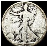 1921-D Walking Liberty Half Dollar NEARLY  UNCIRC