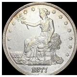 1877 PL Silver Trade Dollar CLOSELY UNCIRCULATED