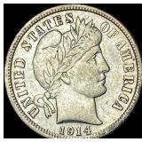 1914-S Silver Barber Dime CLOSELY  UNCIRCULATED C
