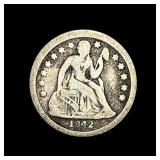 1842-O Silver Seated Liberty Dime NICELY CIRCULAT