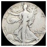 1916-S Silver Half Dollar Walking Liberty LIGHTLY