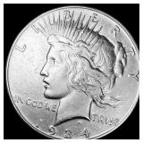 1934 Silver Peace Dollar NEARLY UNCIRCULATED
