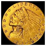1915 Indian Head Gold $2.50 Quarter Eagle NEARLY U