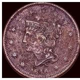1840 Braided Hair Large Cent CLOSELY  UNCIRCULATE