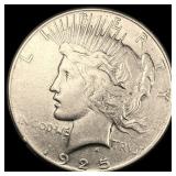 1925-S Silver Peace Dollar NEARLY UNCIRCULATED