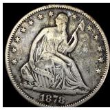 1878 Seated Liberty Half Dollar LIGHTLY CIRCULATED