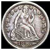 1853 Arrows Seated Liberty Dime CLOSELY  UNCIRCUL