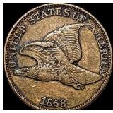 1858 Flying Eagle Cent NEARLY UNCIRCULATED