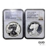 [2 Coins]2012 Silver Eagle NGC PF69