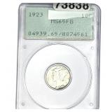 1923 Mercury Silver Dime PCGS MS65 FSB