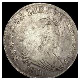 1806 Silver Half Dollar Draped Bust LIGHTLY  CIRC