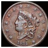 1834 Coronet Head Large Cent NEARLY UNCIRCULATED