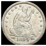 1854 Arrows Seated Liberty Silver Quarter ABOUT U