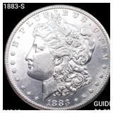 1883-S Morgan Silver Dollar CHOICE BU+