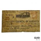 1862 25C City Council Of Augusta Note 4