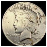 1934-S Silver Peace Dollar LIGHTLY CIRCULATED