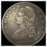 1835 Capped Bust Half Dollar LIGHTLY CIRCULATED