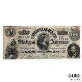 1864 $100 Confed. States of America Note-Richmond