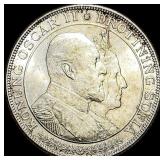 1907 Sweden Silver 2 Kronor Oscar II UNCIRCULATED