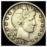 1898-S Silver Barber Quarter NEARLY  UNCIRCULATED