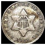 1851 Silver Three-Cent Piece LIGHTLY  CIRCULATED